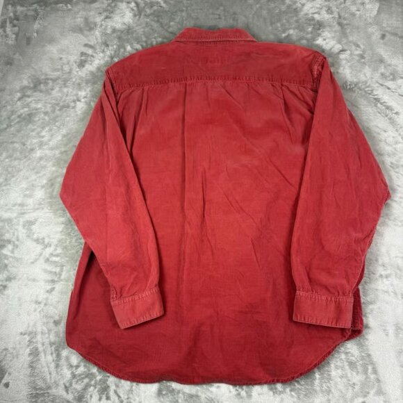 VTG Quiksilver Edition red corduroy casual button up flannel mens XXL - Picture 2 of 3
